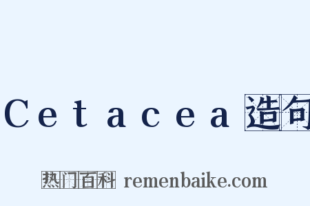 Cetacea造句是什么意思的图片
